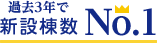 過去3年で新設棟数No.1